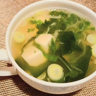 大葉消費に☆大葉と豆腐の和風スープ